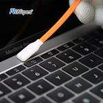 AAwipes 4.92" Lint Free Swabs (100 pcs, Large Flat Sqaure Head 13.5 mm/0.53", Orange, Polyester) Cleanroom Polyester Swabs Multi-Purpose Swab Sticks Microfiber Cleaning Swabs (A5125A)