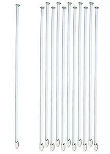 EISCO 10PK Glass Stirring Rods, 11.8" - Spade & Button Ends, 6mm Diameter - Excellent for Laboratory or Home Use - Borosilicate 3.3 Glass