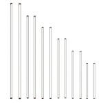 12PCS Glass Stirring Rod Stir Stick with Both Ends Round - 15.8" 13.8" 12" 10" 8" 6" Long - 2 Piece for Every Style -12pcs/pk (12)