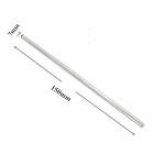 Pack of 4 Lab Glass Stirring Rod 6 inch (150mm) Long, 0.25" Diameter with Both Ends Round for Science, Lab, Kitchen, Science Education