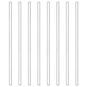 stonylab 8 Pack Glass Stirring Rods, Solid Borosilicate Glass Rods Stirrers Sticks with Rounded Ends for Lab Kitchen, 9.84 Inch Length