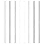 stonylab 8 Pack Glass Stirring Rods, Solid Borosilicate Glass Rods Stirrers Sticks with Rounded Ends for Lab Kitchen, 9.84 Inch Length
