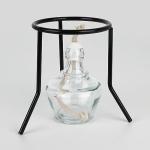 stonylab Lab Metal Tripod Stand, Durable Reusable Bunsen Burner Tripod Lamp Support Stand for Laboratory Use, Black