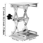 ZOENHOU 2 PCS 6 x 6 Inch Expandable 70mm to 260mm Lab Jack Scissor Stand Lifting Platform, Stainless Steel Laboratory Support Jack Platform with Black Hand Wheel, Manual Control Lab Lift Stand Table