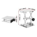 JOIKIT 2 PCS 8 x 8 Inch Lab Jack Scissor Stand, Stainless Steel Lab Lift Table, Laboratory Lift Stand, Expandable Lift Height Range from 85mm to 280mm, Load Bearing 15kg/33lbs