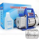 GYZJ 3.5 CFM Rotary Vane Economy Vacuum Pump 1/4HP Single Stage for A/C HVAC Refrigerant Recharging Auto Repair R410a R134 with Oil…
