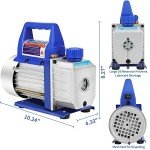 GYZJ 3.5 CFM Rotary Vane Economy Vacuum Pump 1/4HP Single Stage for A/C HVAC Refrigerant Recharging Auto Repair R410a R134 with Oil…