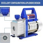 GYZJ 3.5 CFM Rotary Vane Economy Vacuum Pump 1/4HP Single Stage for A/C HVAC Refrigerant Recharging Auto Repair R410a R134 with Oil…