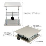 HFS(R) 12x12" Stainless Steel Lab Jack Lift Table Scissor Stand Platform Max. Height 18" Load 25kg/55lbs