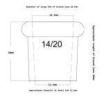 Laboy Glass 100mL Single Neck Round Botthom Schlenk Flask Reaction Kettle with 14/20 Joint & Glass Stopcock Air-Free at Side Arm Chemistry Lab Glassware