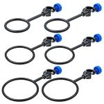 HHNIULI 2 Set Lab Stand Support Retort Ring Set 6PCS Laboratory Clamp Ring 60mm 80mm 100mm for Laboratory Classroom