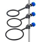 HHNIULI 2 Set Lab Stand Support Retort Ring Set 6PCS Laboratory Clamp Ring 60mm 80mm 100mm for Laboratory Classroom