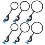 HHNIULI 2 Set Lab Stand Support Retort Ring Set 6PCS Laboratory Clamp Ring 60mm 80mm 100mm for Laboratory Classroom
