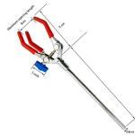 3-Prong Rubber-Coated Lab Clamp with Clip