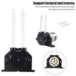 Diitao 2PCS 12V DC Dosing Pump Peristaltic Dosing Head Low Flow Peristaltic Pump Liquid Small Dosing Pump with Connector for Aquarium Lab Analytic Black