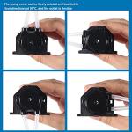 Diitao 2PCS 12V DC Dosing Pump Peristaltic Dosing Head Low Flow Peristaltic Pump Liquid Small Dosing Pump with Connector for Aquarium Lab Analytic Black