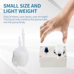 Peristaltic Pump,Peristaltic Liquid Pump 10ml -250ml/min Adjustable Flowing Peristaltic Dosing Pump for Aquarium Lab Analytical US Plug 110‑240V