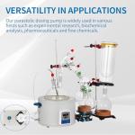 Peristaltic Pump,Peristaltic Liquid Pump 10ml -250ml/min Adjustable Flowing Peristaltic Dosing Pump for Aquarium Lab Analytical US Plug 110‑240V