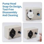 Peristaltic Pump,Peristaltic Liquid Pump 10ml -250ml/min Adjustable Flowing Peristaltic Dosing Pump for Aquarium Lab Analytical US Plug 110‑240V