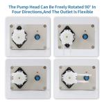 Peristaltic Pump,Peristaltic Liquid Pump 10ml -250ml/min Adjustable Flowing Peristaltic Dosing Pump for Aquarium Lab Analytical US Plug 110‑240V
