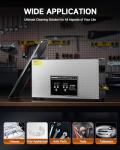 CREWORKS 10L Digital Ultrasonic Cleaner for Elongated Objects, 240W Professional Ultrasonic Parts Cleaner with Heater and Timer, 2.6 gal Lab Ultrasound Cleaner Machine for Gun Part Machine Auto Tool