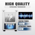 Roomark Jewelry Cleaner Ultrasonic Machine, Household Ultrasonic Parts Cleaner, 2L Ring Cleaner Ultrasonic with Digital Display, Timer and Heater