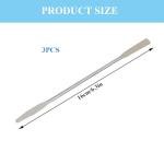 3 PCS Lab Spatula Stainless Steel, Mini Spatula Metal, Laboratory Mini Double-Ended Spatula, Lab Mini Double Ended Spatula, Micro Spatula, Semi-Micro Shovel Tapered Arrow End Flat Ends