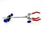 3-Prong Rubber-Coated Lab Clamp with Clip