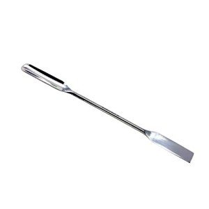 Scientific Labwares Stainless Steel Double Ended Micro Lab Scoop Spoon Half Rounded & Flat End Spatula Sampler (8")
