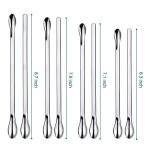 25 Pcs Stainless Steel Lab Spatula Micro Scoop Set Laboratory Tiny Mixing Spatula with Tweezers Long Sampling Spoon for Powders Gel Cap Capsule Filler (25Pcs)