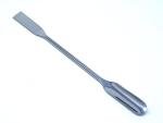 Double Ended Micro Lab Scoop Spoon Half Rounded/Flat End Spatula, 6" L Stainless Steel