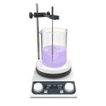 Lab Digital 536℉/280℃ Magnetic Stirrer Hot Plate 3L Magnetic Mixer 5in Hotplate Knob Control 50-1500RPM | Probe Sensor,Support Stand,Stir Bar Included,110V