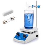 eLabPal Magnetic Stirrer Hot Plate Mixer, 2000mL Stirring Capacity Lab Magnetic Hotplate Stirrer, 270°C/520°F Hotplate and 100-1500 RPM Lab Stirrers with Stir Bar and Fuse