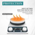 Lab Digital 536℉/280℃ Magnetic Stirrer Hot Plate 3L Magnetic Mixer 5in Hotplate Knob Control 50-1500RPM | Probe Sensor,Support Stand,Stir Bar Included,110V