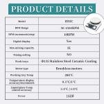 Lab Digital 536℉/280℃ Magnetic Stirrer Hot Plate 3L Magnetic Mixer 5in Hotplate Knob Control 50-1500RPM | Probe Sensor,Support Stand,Stir Bar Included,110V