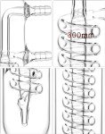 QWORK 24/40 Glass Reflux Condenser for Labs