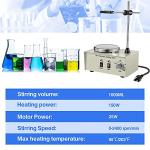 78-1 Magnetic Stirrer Hot Plate Magnetic Mixer 1000ml Lab Hot Plate with Magnetic Stirrer, 2400 RPM Magnetic Stir Plate with 4 Stir Bars and Support Stand, Max 158°F Hotplate Magnetic Stir