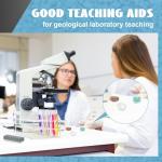 Landical Moh's Hardness Test Kit 11 Piece Mineral Hardness Kit Include 9 Rock Mineral Specimens and 2 Unglazed Porcelain Streak Plates for Exploring Identifying Studying Geology and Earth Science