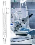 QWORK 24/40 Glass Reflux Condenser for Labs