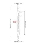 QWORK 24/40 Glass Reflux Condenser for Labs