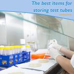 faruijie Test Tube Rack - 5pcs Plastic Test Tube Holder,40 Holes Lab Test Tube Rack,Detachable Tube Rack,20mm Large Centrifuge Tube Rack