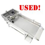 USED-0.5mm Screen Stainless Linear Vibrating Screen Round Hole 110V Single Layer