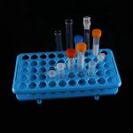 E-outstanding Test Tube Rack Blue Plastic Centrifuge Tube Racks with Silicone Pad Tubes 50 Positions for 5ml,10ml,15ml,50ml 18mm