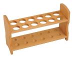 EISCO Wooden Test Tube Rack - Accommodates 12 Tubes, up to 28mm - 10.25" Wide - Premium Polished Beech Wood Construction