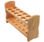 EISCO Wooden Test Tube Rack - Accommodates 12 Tubes, up to 28mm - 10.25" Wide - Premium Polished Beech Wood Construction