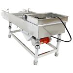 USED-0.5mm Screen Stainless Linear Vibrating Screen Round Hole 110V Single Layer