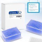 CryoKing Deep Well Plate, 24PCS 2.2ml Plastic Storage Plates, Square 96 Wells, U Bottom, Concave Profile, No Cap, Pack of 24