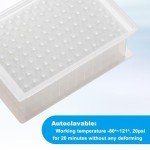 CryoKing Deep Well Plate, 24PCS 2.2ml Plastic Storage Plates, Square 96 Wells, U Bottom, Concave Profile, No Cap, Pack of 24