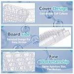 Tellegloww 2 Pack Disposable Sterile Flat Tissue Cell Culture Plates with Lid Tissue Culture Treated Plate for Lab Cell Culture, Clear (48 Well)