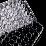 VILLCASE 48 Well Tissue Culture Plate with Lid, Plastic Clear Flat Bottom Individual Pack for Lab Equipment